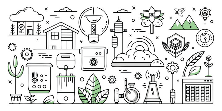 Diverse outdoor adventure icons celebrating nature and exploration discoveries