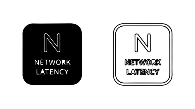 Network latency symbol with transparent background