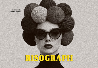 Fototapeta Risograph Photo Effect Risograph Photo Effect