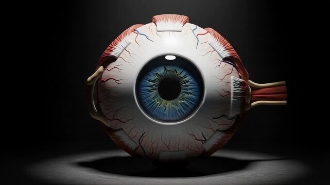 Watch the human eye anatomy come alive in stunning detail for medical study, presentations, or educational videos, revealing its complex structure with clarity