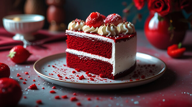 Velvet crumb indulgence crimson layer sweetness texture delight coc