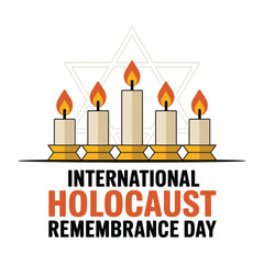 Holocaust Remembrance Day Flat Illustration Vector Design.