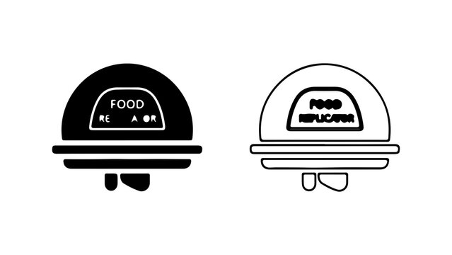 Food replicator helmet with transparent background
