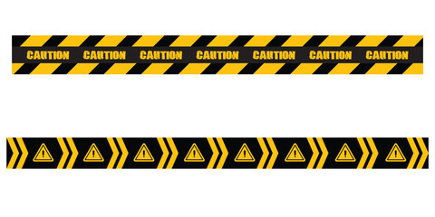  Modern simple caution banner sets on white page.  Set of  construction line icons on isolated page. Vector isolated caution banner icons set on white background. Caution vector icons on white page