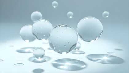 "Floating glass marbles in zero gravity, soft shadows, hyperreal textures"
