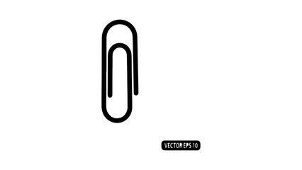 Obraz premium Paperclip icon with transparent background