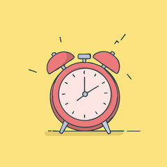 Alert alarm clock vector illustration