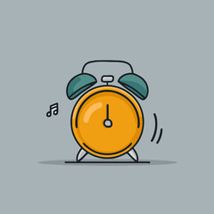 Cheerful alarm clock vector
