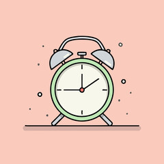 Colorful clock vector illustration