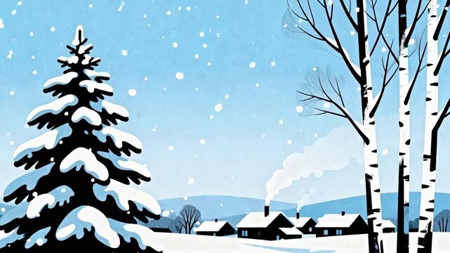 winter forest landscape