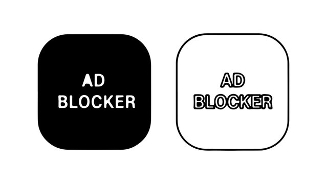 Ad Blocker Icon Set for Web and Mobile