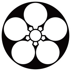 家紋です。石持地抜梅鉢といいます。
