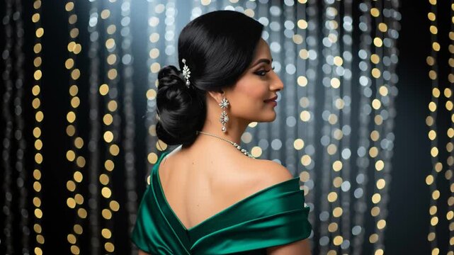 young beautiful woman wearing jewlery 