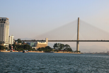 Suspension bridge, Halong City, Halong Bay, Vietnam