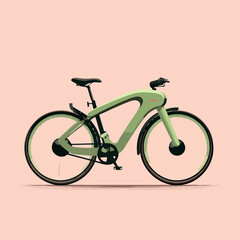 Bicycle with basket vector illustration