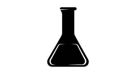 Laboratory Flask Icon, test tube isolated on white background