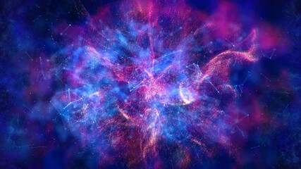 Abstract Nebula Particle Network - Powered by Adobe