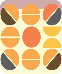Fototapeta premium Geometric Abstract Circles Pattern in Warm Tones 22