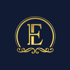 e letter luxury vector abstract logo modern style