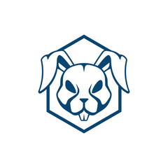 rabbit bad vector abstract logo modern style