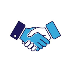Professional business handshake symbol depicting partnership, agreement, and success. Ideal for corporate branding, collaborative ventures, and deal-making representations
