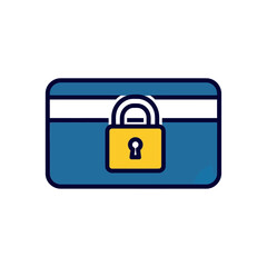 Secure Credit Card Icon Safeguarding Financial Transactions with Security Measures