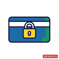 Secure Credit Card Icon - Financial Security and Privacy Concept