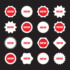 Best choice, order now, special offer, new and big sale banners. Red and dark blue ribbons, tags and stickers.