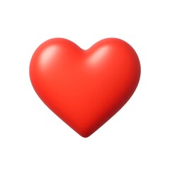 3D red heart icon symbolizing love, care, and emotion.