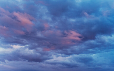 Sky with beautiful clouds at sunset