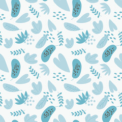 New Year's pattern Vector background with winter twigs, berries, leaves. For postcards, fabrics, textiles, advertising, clothing, packaging.