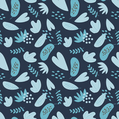 New Year's pattern Vector background with winter twigs, berries, leaves. For postcards, fabrics, textiles, advertising, clothing, packaging.