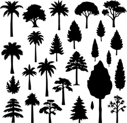 Tree Silhouette Vector Collection