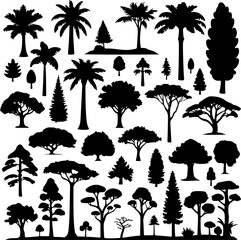 Tree Silhouette Vector Collection