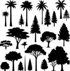 Tree Silhouette Vector Collection