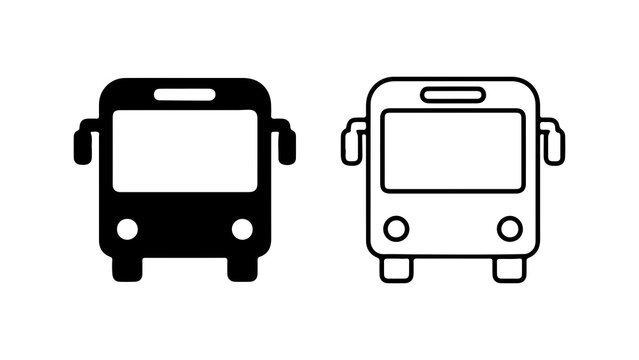 Bus Icon Set Vector Design