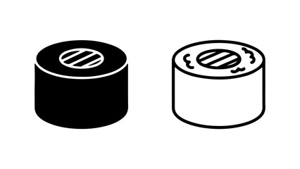 Minimalist Sushi Maki Roll Icon Set © Adobe
