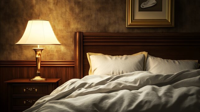 Cozy bedroom nook with soft lighting and inviting decor, ideal for relaxation and restful sleep.