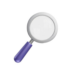 Search for clarity with this modern magnifying glass, a symbol of investigation, discovery, and attention to detail in business and research visuals