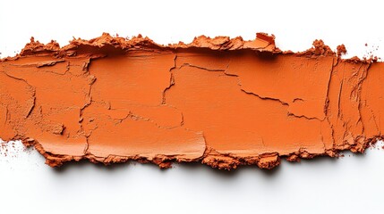 Vibrant Orange Paint Stroke with Dramatic Texture and Detail