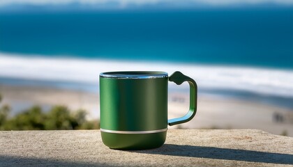 Antalya Turkey August 17 2025 Durable Green Stanley The Aerolight Transit Mug For Hot And Cold Drinks