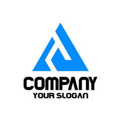 Business triangle with, Letter A arrow logo collection, Vector Illustration