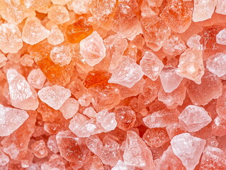 Macro Photo of Pink Himalayan Salt Crystals Texture