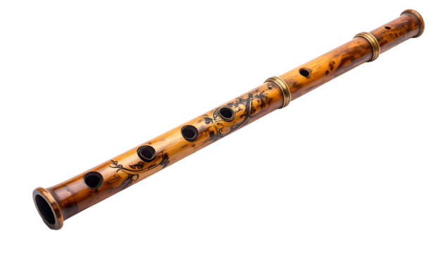 Detailed image of a bamboo wind instrument
