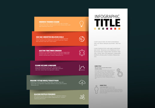 Abstract Infographic Design with Colorful Bars and Text