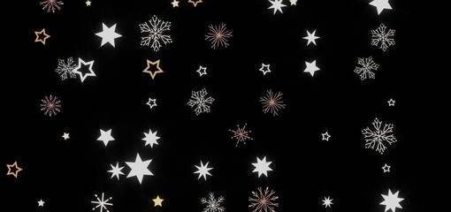 Festive winter background with stars and snowflakes. Perfect for Christmas, New Year, and winter holidays.
