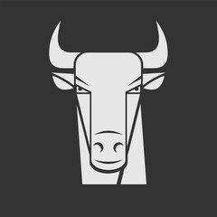 Bull Head. Vector Illustration