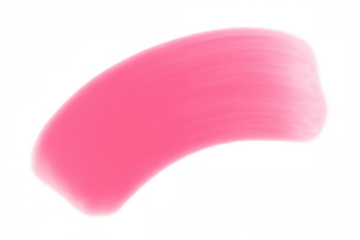 Pink paint brush stroke texture smudge on transparent background for cosmetic beauty product design