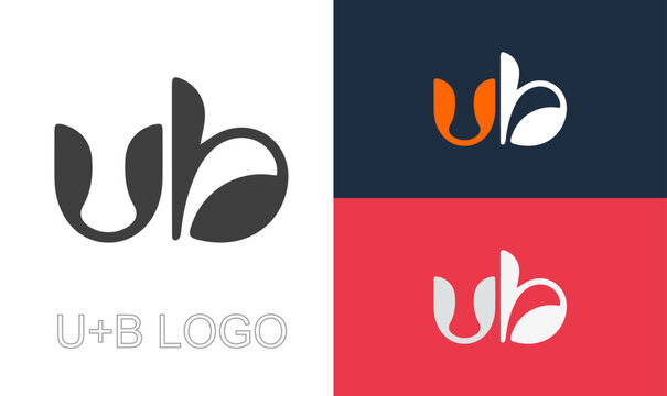 Letter UB logo, Letter UB Monogram, Minimal UB Symbol, Modern UB Branding, Creative UB Icon, Stylish BU Monogram, ub logo, ub png, png logo, bu logo, text logo, leaf ub logo, leaf text logo, 