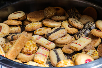 Assortment of Baked Sweet Cookies and Biscuits